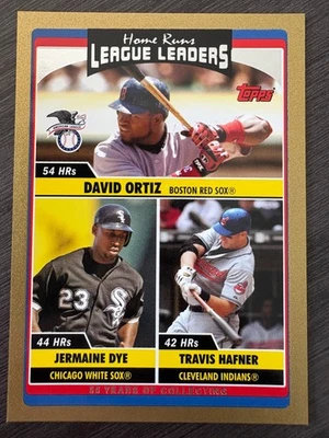 2006 Topps Update GOLD David Ortiz Jermaine Dye Travis Hafner #202 serial /2006 - Image 1 of 2