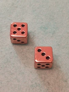 Dados de cobre o bronce Marlboro de colección, lados borrados, pesados, raros - Imagen 1 de 10