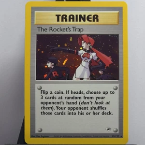 The Rocket's Trap 019/132 Gym Heroes Holo Vintage WOTC Lightly Played - Picture 1 of 18