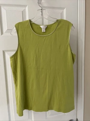 Christopher & Banks Talla 1XL Camiseta sin mangas Bonita Verde Preciosa Foto 1 de 3