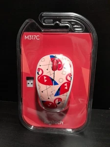 Logitech M317C Collection Wireless Optical Mouse Flamingo Design - New Sealed - Picture 1 of 5