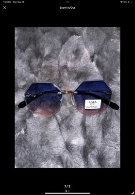 unisex, redondas, gafas de sol, azul, morado y rosa. Foto 1 de 2