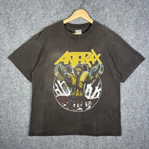 Vintage Anthrax Shirt XL Black Among The Living World Tour 1987 Band Tee 80s USA - Picture 1 of 7