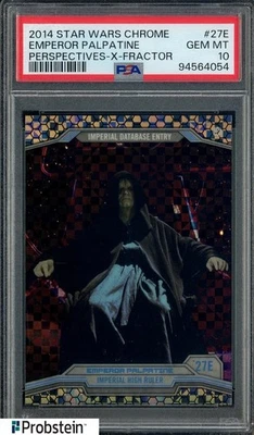 2014 Topps Star Wars Chrome Perspectives X-Fractor Emperor Palpatine /99 PSA 10 - Imagem 1 de 2
