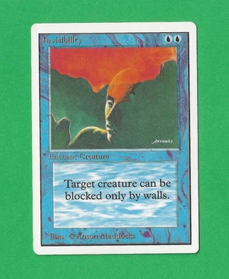 1993 Magic the Gathering - Invisibility - Enchant Creature - Unlimited MTG - Image 1 of 2