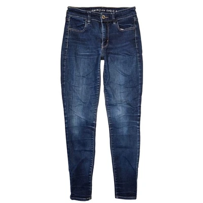 Leggings American Eagle tiro alto para mujer 4 desgastados boho playa preppy surfista Foto 1 de 4