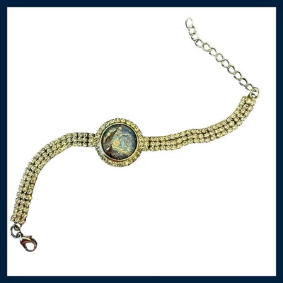 Pulsera Noche Estrellada Van Gogh Estrás Cadena Eslabón Ajustable Foto 1 de 4
