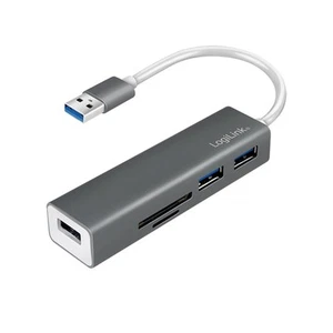LogiLink USB 3.0 3-Port Hub mit Kartenleser für microSD/SD Plug & Play - Bild 1 von 5