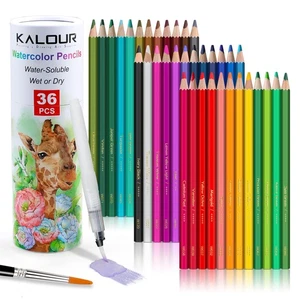 KALOUR Aquarellstifte mit Pinsel, 36 Farben, nass oder trocken mischbar, ideal... - Bild 1 von 7