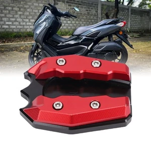 ✈Red Motorcycle Kickstand Extension Plate CNC Aluminium Alloy Foot Side Parking - Picture 1 of 23
