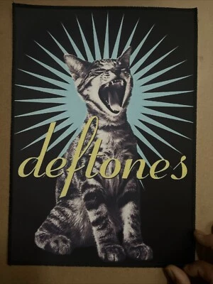 Deftones Cat Logo Large Back Patch: Digitally Printed, Sew On, 11” X 14”, New