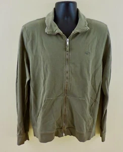 Giacca uomo LACOSTE taglia 5 grande verde militare full zip cotone casual finto collo EXC - Foto 1 di 4