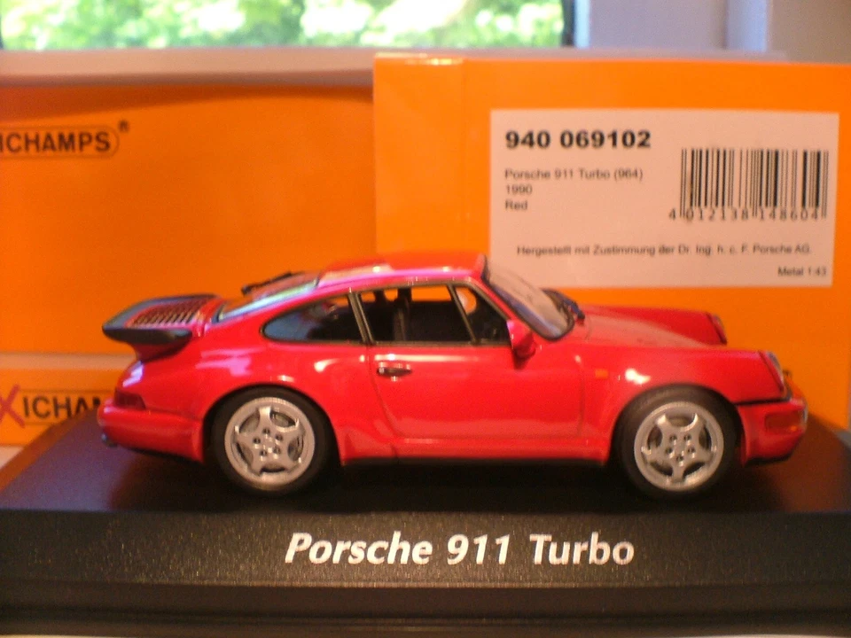 EXTREMADAMENTE RARO MAXICHAMPS 1/43 1990 PORSCHE 911 TURBO (964) FANTÁSTICO DETALLE NLA Foto 1 de 1