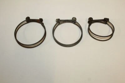 3 Good Used Original Genuine John Deere Assorted Wire Hose Clamps 2" thru 2-3/4" - Image 1 of 2