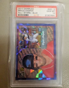 2017 PANINI DONRUSS ALL STARS BLUE #AS-2 BRYCE HARPER 179/249 PSA 10 POP 3 - Picture 1 of 4