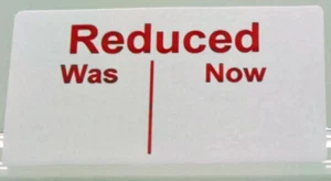 650 REDUCED - WAS - NOW Labels Small Removable - Peelable Price Stickers REVAY™ - Picture 1 of 5