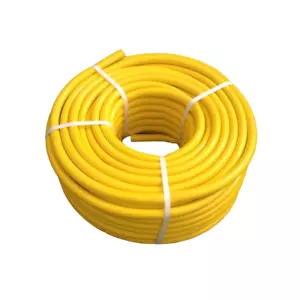 More details for garden hose pipe reel reinforced anti-kink outdoor hosepipe yellow - all sizes
