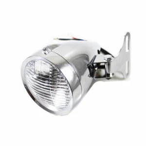 Lampada faro H4 con proiettile cromata e attacco staffa per Honda Yamaha KTN 12v - Picture 1 of 8