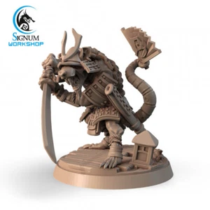 Yoshinori - Rat Warrior Samurai - Juegos Signum - Fantasy D&D Mini - Imagen 1 de 2