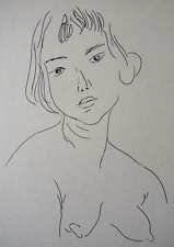 Drawing after Henri Matisse Visage légèrement penché vers la gauche