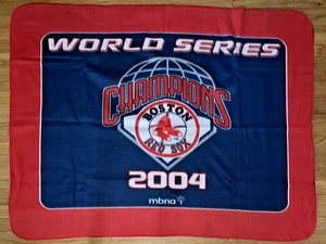 MLB Boston Red Sox Fleece Blanket Throw 2004 World Series MBNA Premium 55x42" - Picture 1 of 2