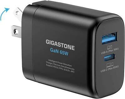 Carregador Gigastone 65W USB C & USB A [pacote com 4] GaN Power Go PPS - Imagem 1 de 2