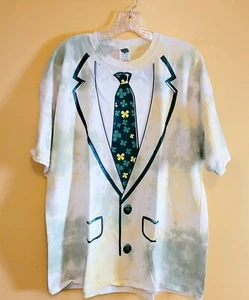 Irish Tie Dye Jacket and Tie Leprechaun T-Shirt 2XL NOS Novelty Free Shipping - Picture 1 of 4
