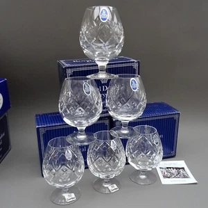 Set of 6 "Georgian" SCHOONER BRANDY Glasses ~ DOULTON English Crystal BOXED NOS - Picture 1 of 7