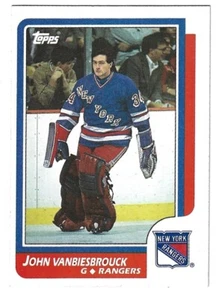 1986-87 TOPPS RC #9 JOHN VANBIESBROUCK RANGERS NM-MT CENTERED  L@@K - Picture 1 of 1