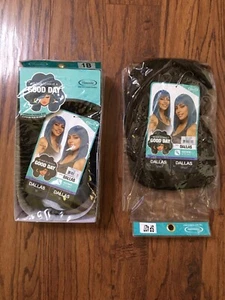 NEW Black Brown Shoulder Length Quality Fashion Wig Lot Dallas Style Bangs - Picture 1 of 3