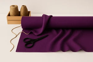 Mardi Gras Purple Linen Blend Fabric by the Yard | Costumes, Table Décor, Crafts - Picture 1 of 10