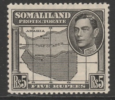 British Somaliland MINT GVI 1938 5r black sg104 - Image 1 of 2