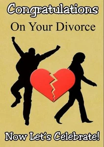 Mens Congratulations On Your Divorce Greeting Card PIDV1 A5 - Picture 1 of 1