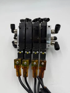 Parker Pneumatic Air Solenoid B31VBC553C Manifold Assembly w/ Parker P2E-KV31F - Picture 1 of 12
