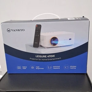 Vankyo Leisure 470W 720P Portable Projector with Wireless Connectivity NEW - Picture 1 of 5