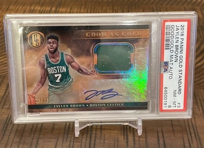 2016-17 Jaylen Brown RPA  Gold Standard Good As Gold RC #’d/49🔥Player Worn🔥 - Image 1 of 4