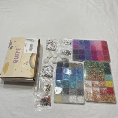 Набор бусин Quefe для изготовления браслетов сделай сам рукоделие описание разноцветные бусины - Изображение 1 из 4