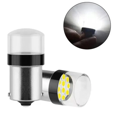 Versatile 2pcs BA15S 1156 Car Turn Signal Light Reversing Lamp Bulb White Kit - Image 1 of 4