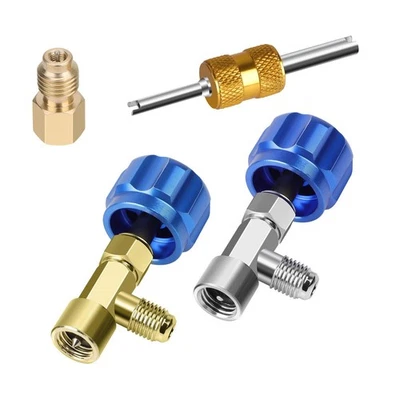 R1234YF Can Tap Valve Set with Adapter Good Quality For Automotive AC Service - Image 1 of 4