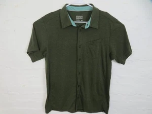 Outdoor Research Shirt Mens Large Green Short Sleeve Button Front Hiking Casual - Picture 1 of 9