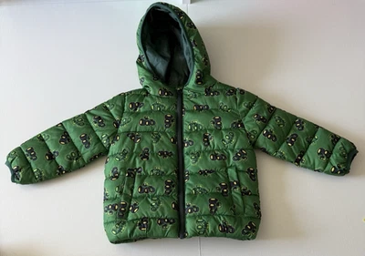 Chaqueta John Deere Niño 2T Niña Verde Tractores Puffer Capucha Invierno Abrigo para Nieve Foto 1 de 4