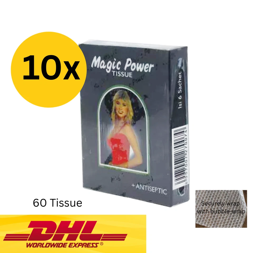 1 BOX Super Magic Wet Tissue Men Long-Lasting Performance & Ejaculation Delay