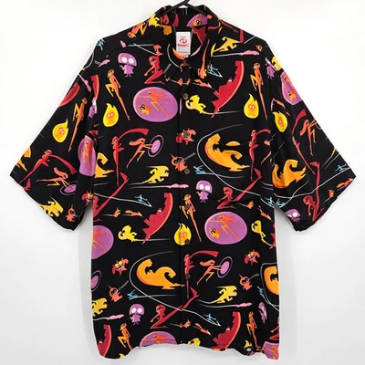 Reyn Spooner x Disney Pixar Incredibles 2 Rayon Hawaiian Shirt Men Large RARE - Image 1 of 4
