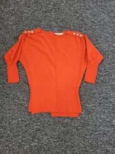 Red Karen Millen Light Knit Chic Short Sleeve Jumper Sweater Pullover UK 6 - Picture 1 of 8