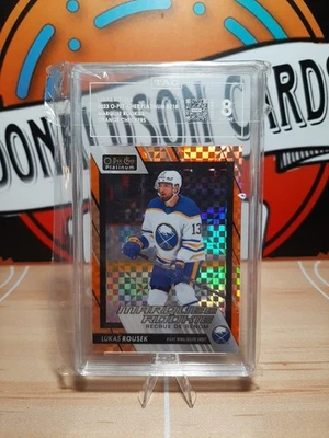 2023-24 O-Pee-Chee Platinum Lukas Rousek Orange Checkers Graded TAG 8 NEAR MINT - Image 1 of 2