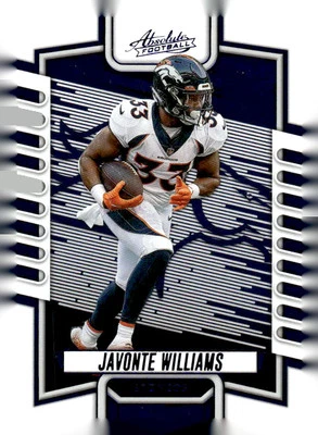 2023 Panini Absolute #54 Javonte Williams Blue - Image 1 of 2