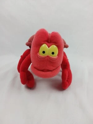 VINTAGE Walt Disney Little Mermaid SEBASTIAN CRAB 6" Plush STUFFED ANIMAL 1997 - Image 1 of 4