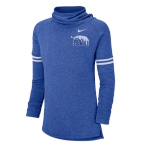 NWT New Women's Nike BYU Cougars Funnel Neck Pullover Sweatshirt Medium - Picture 1 of 11