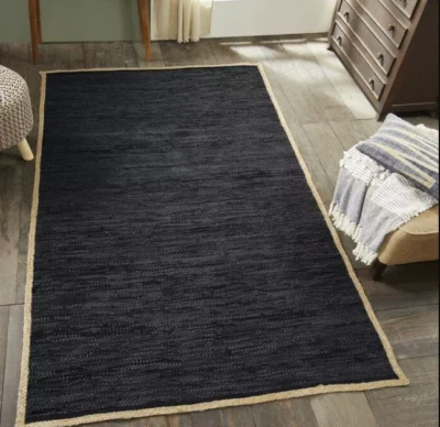 Rug 100% Jute Rectangle  Farmhouse Hand Braided Area Rug Rustic Look Modern Rug - Image 1 of 4