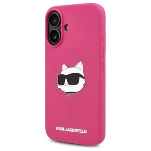 Coque Karl en Silicone Rigide pour Apple iPhone 16 6.1 - fuschia - Foto 1 di 4